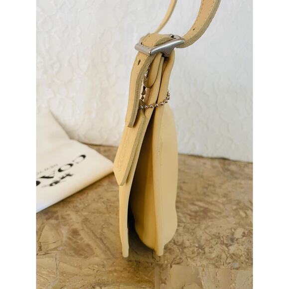 NWT Vtg Coach MINI ivory/butter Leather Hippie Slim crosbody shoulder bag #9142 - Picture 5 of 10